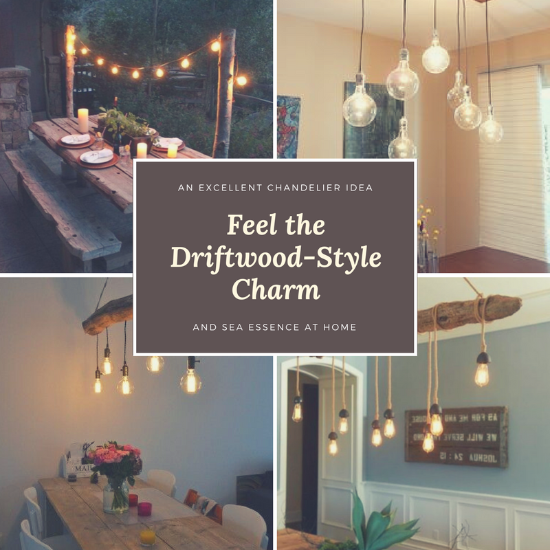 An Excellent Chandelier Idea: Feel the Driftwood-Style Charm and Sea Essence At Home