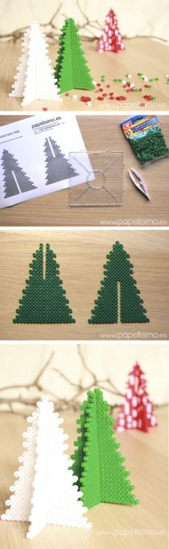 Colorize Your Home: A Wonderful Christmas Tree Design with 3d Hama Beads