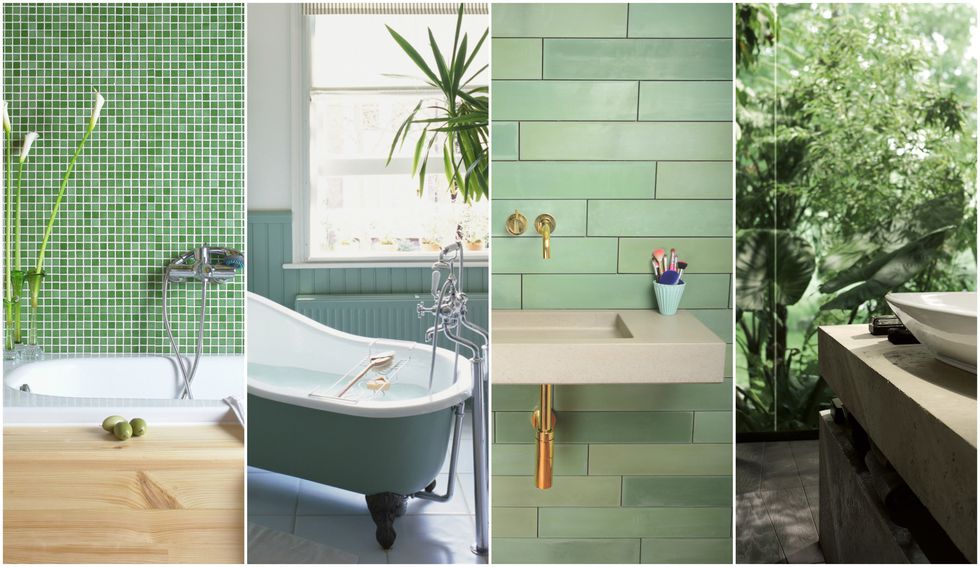 Creative Bathroom Decorations With Green Touches