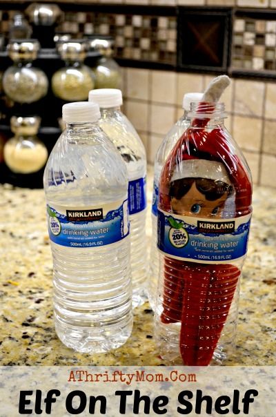 An extraordinary diy design : Elf on the shelf inside a bottle