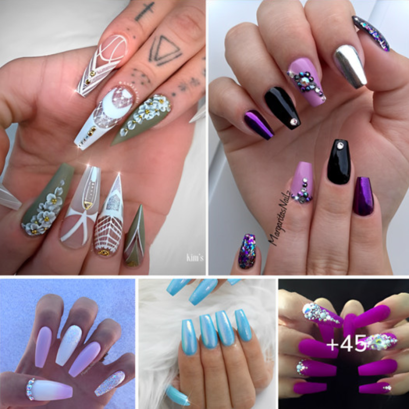 97 Photos: Inspiring Coffin Nail Ideas to Try This Year