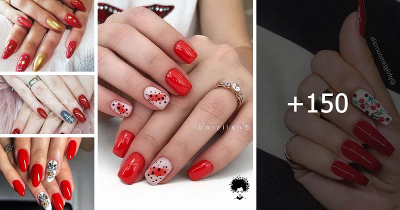 154 Photos: Best Red Nail Art Designs