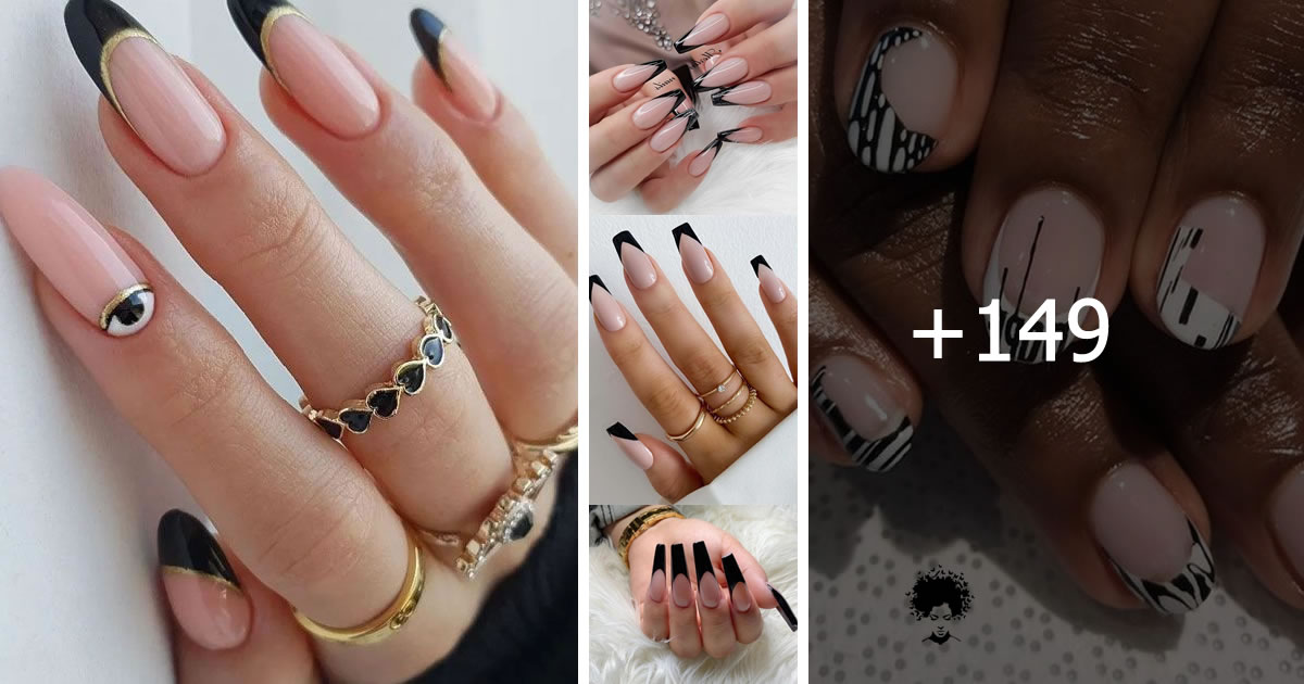 154 Photos: Black French Tip Nail Design Ideas for 2022 That are Trending Now
