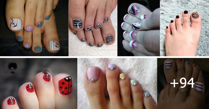 94 Photos: Strikingly Easy Toe Nail Designs (2022)