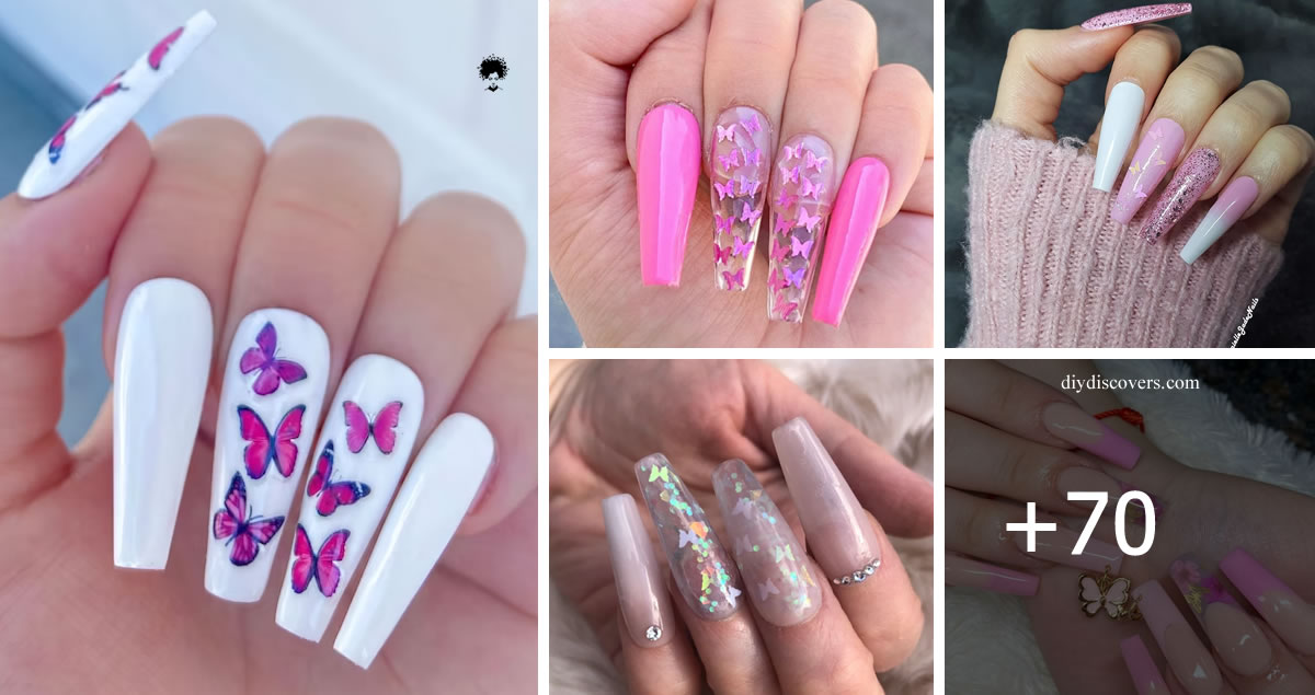 75 Photos: Trendy Pink Butterfly Nail Design Ideas for 2023