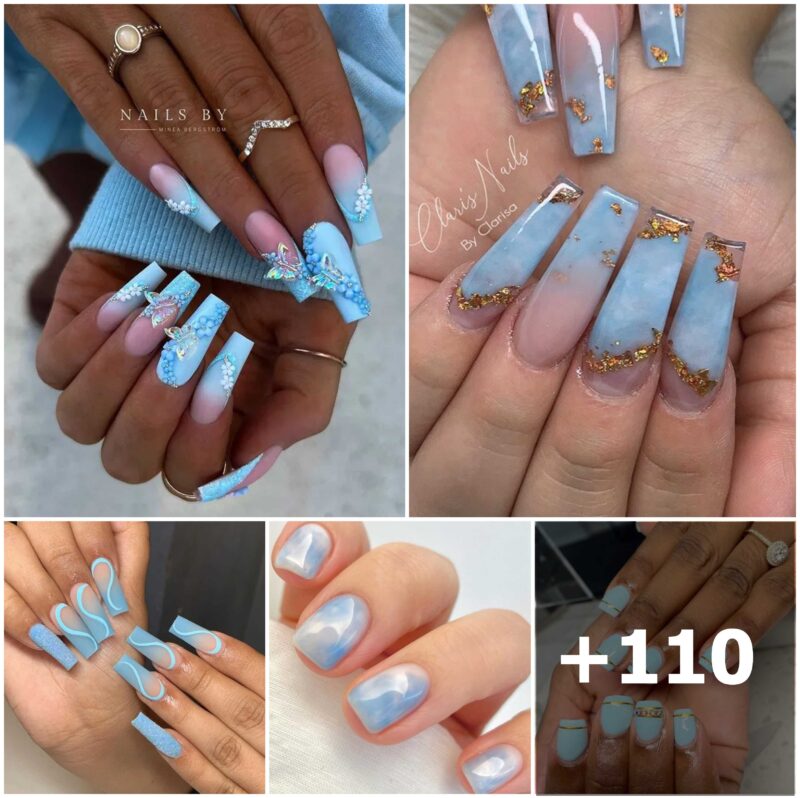 110+ Super Cute Baby Blue Nail Designs for 2025 That You’ll Love
