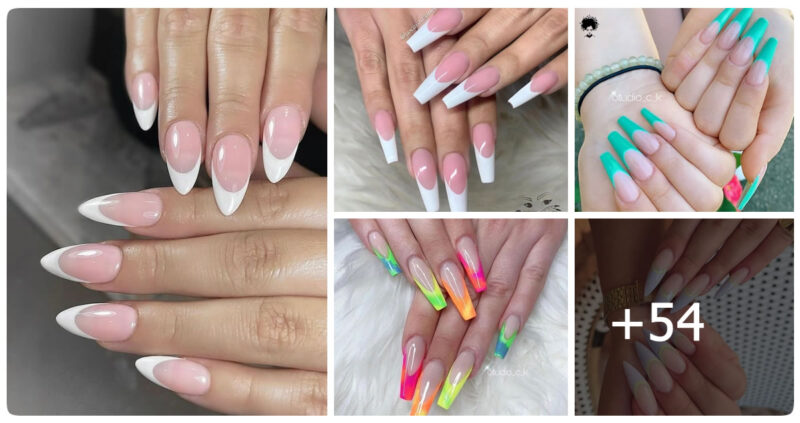 54 Long French Tip Nails For A Glamorous Look