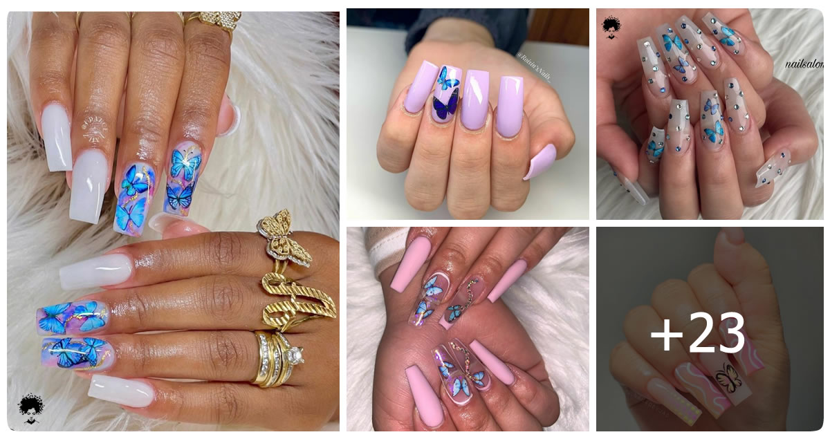 23 Pretty Butterfly Nails For Summer