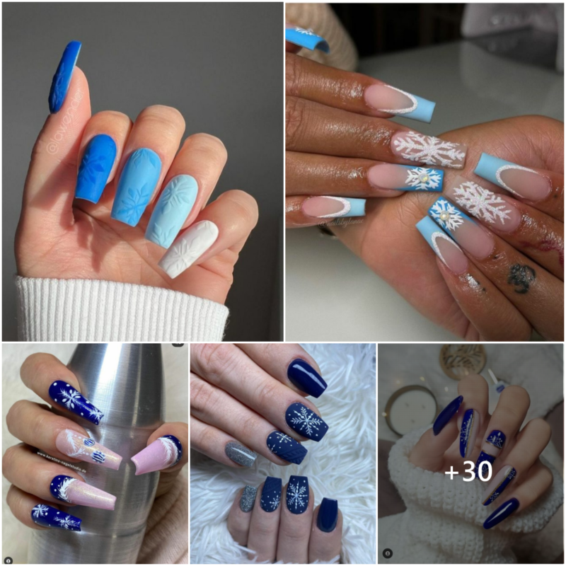 63 Gorgeous Blue Nails For 2025 Holidays