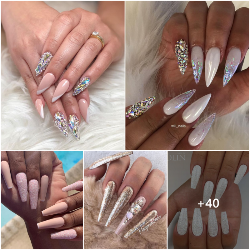 Shine into the New Year with These 70+ Sparkling nail Designs