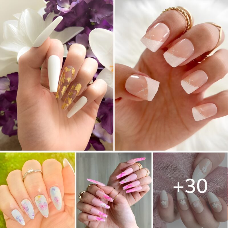 In 2024, here are 30 ideas for white nail designs.