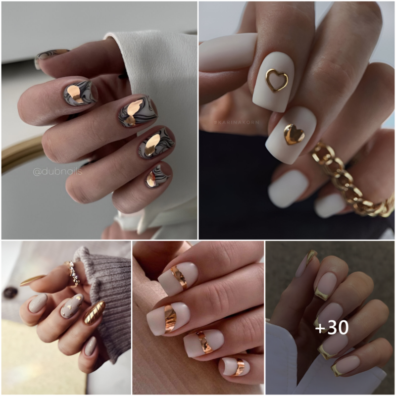 57 Stunning Gold Nail Art Ideas to Enhance Your Glamour