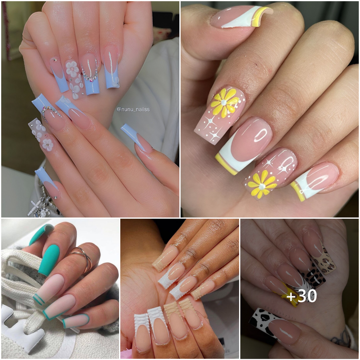 30 Chic French Tip Square Nail Designs That Are The Best