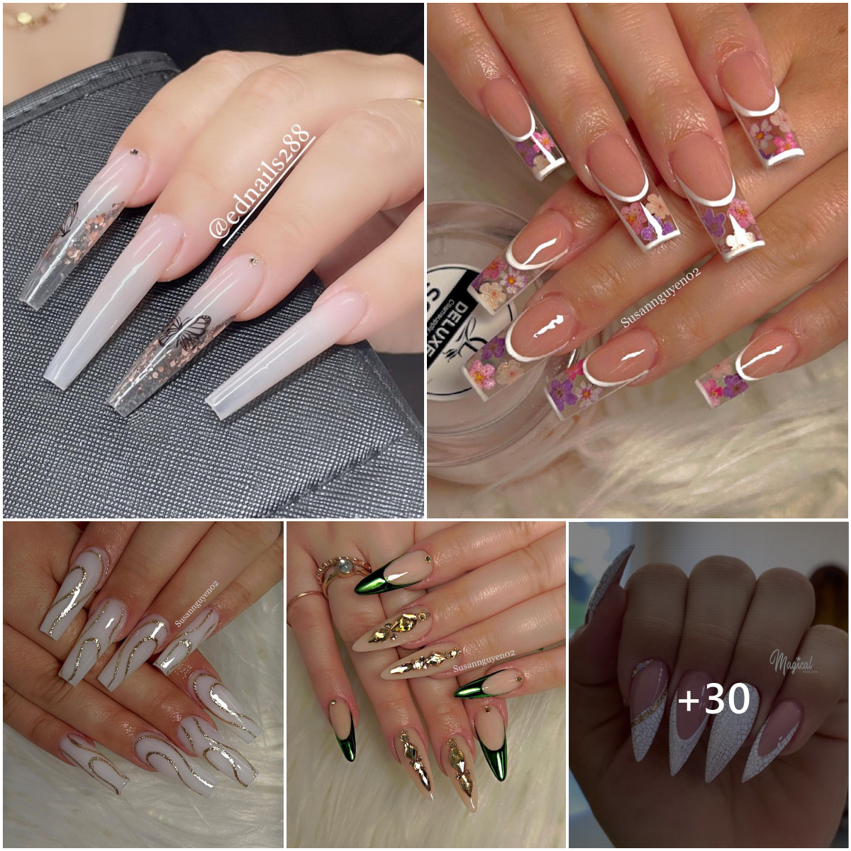 30 Diseños Lindos de Uñas de Gel para Inspirarte