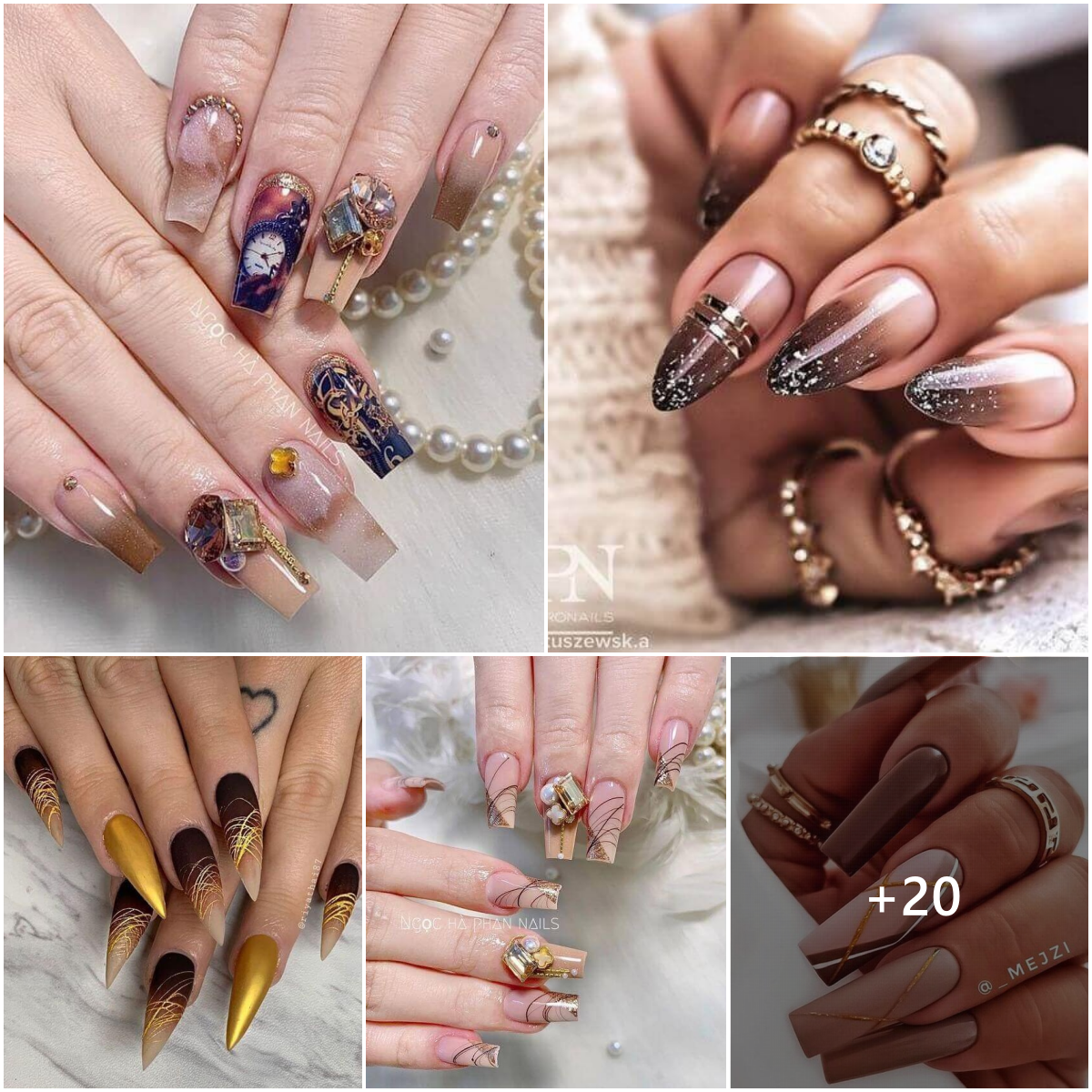 Acrylic Nails in Shades of Brown: Over 20 Stunning Concepts to Suit Every Season