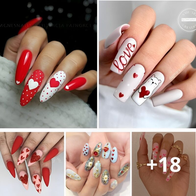 Lovely Heart Nail Designs You Can Wear All Year Round