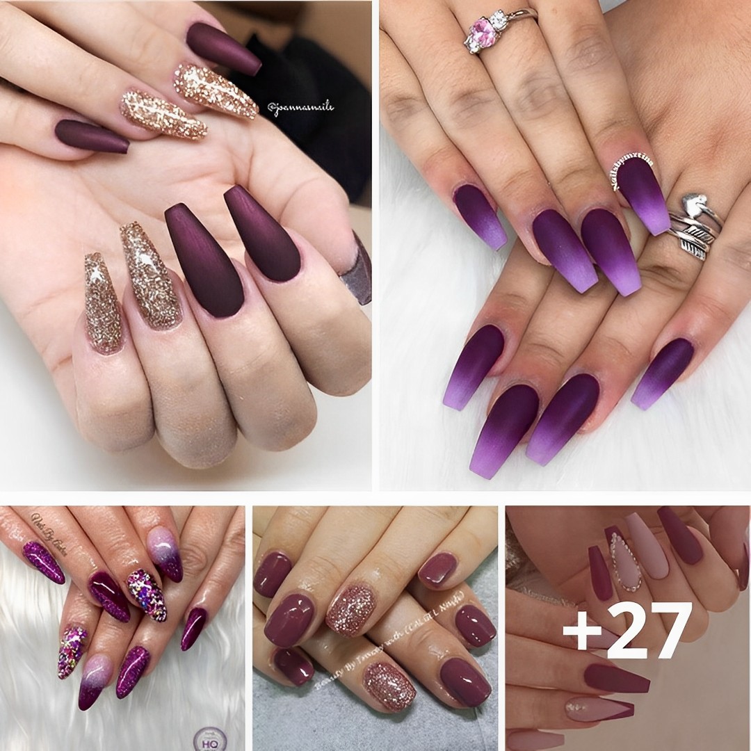 20+ Plum Nail Designs That Are Perfect For Your Next Appointment