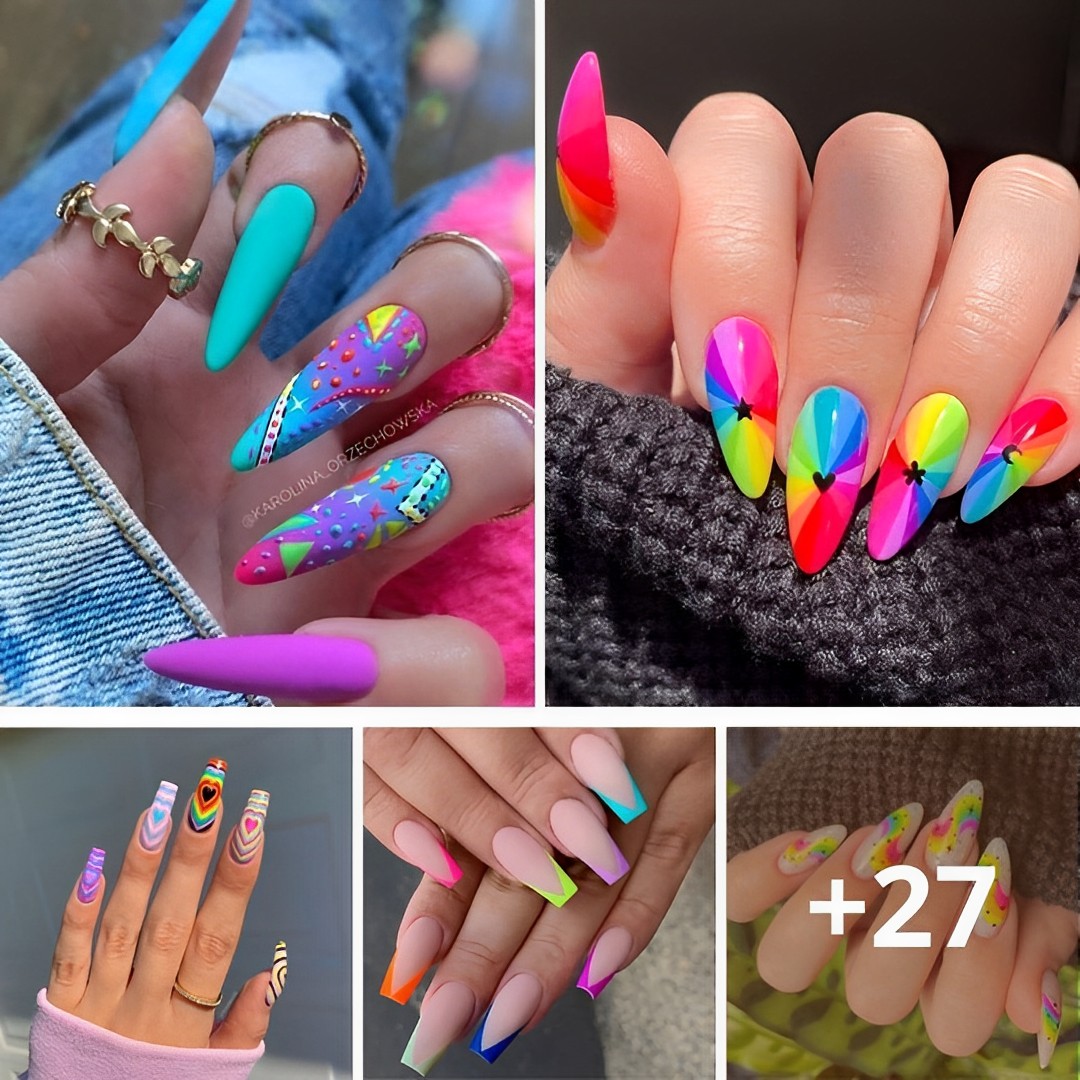 32 Vibrant Rainbow Nails To Brighten Up Your Day