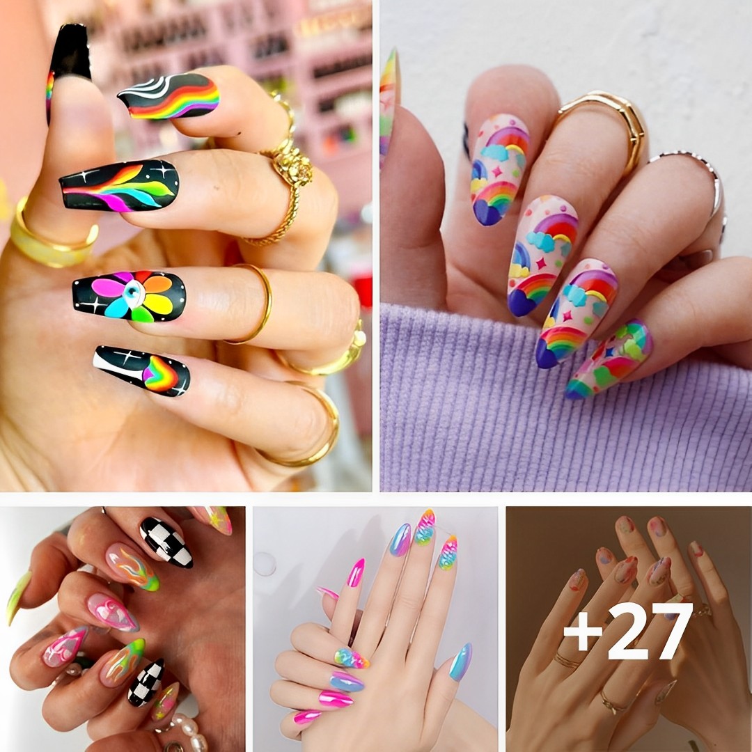 32 Uñas Arcoíris Impactantes que te Ayudarán a Destacar entre la Multitud