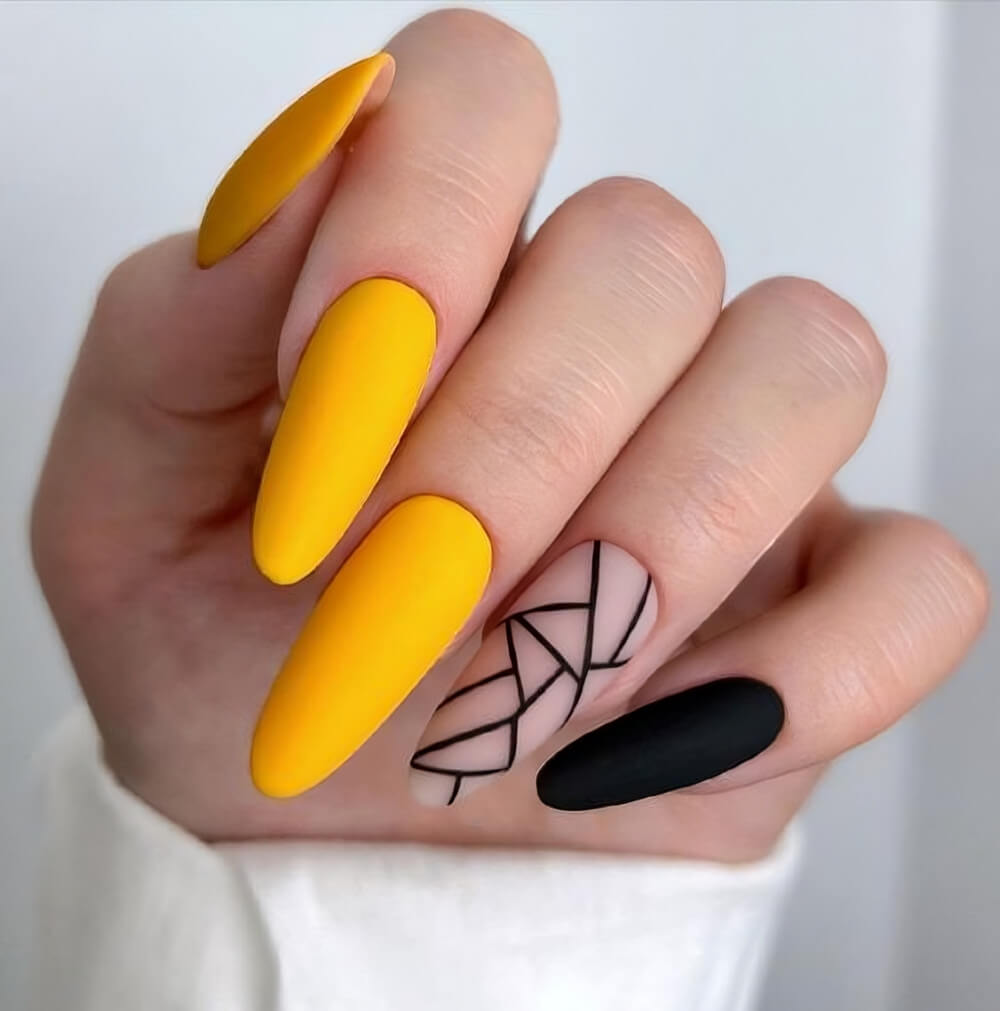 40 Stunning Yellow Acrylic Nails To Shine All Year Long