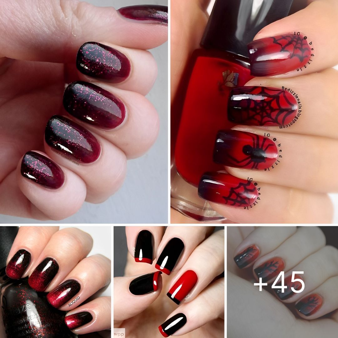 45+ of the Top Red and Black Nail Designs for 2025
