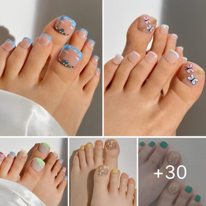 30 Spring Toe Nail Ideas That Bring Flowers To Your Life