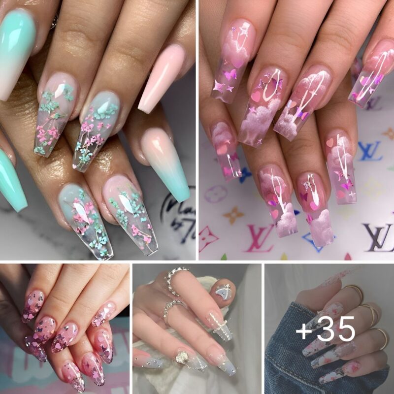 35 Gorgeous Clear Crystal Nails That Are Lovely As Cinderella’s Glass Slippers