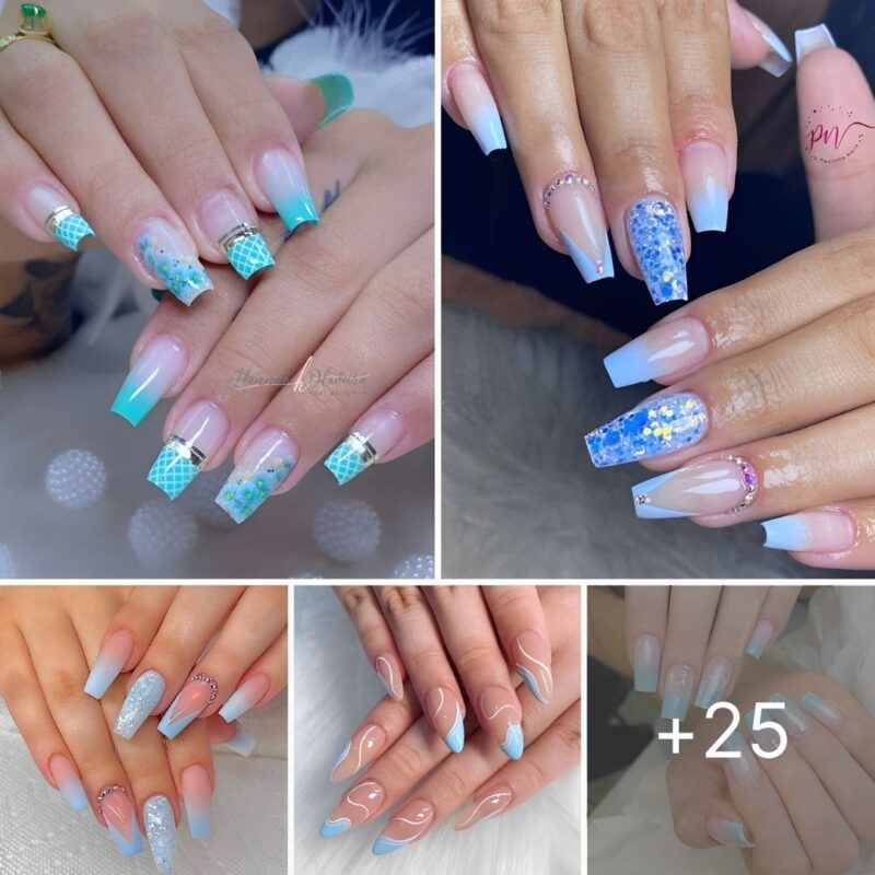 Looking for some fresh and fun nail ideas? Look no further than these 40 Blue Sky Nails Ideas!