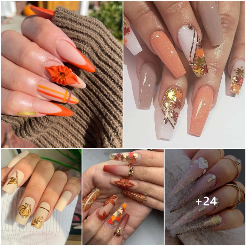 24 Irresistible Thanksgiving Nails & Design Ideas For Your Holiday Manicure