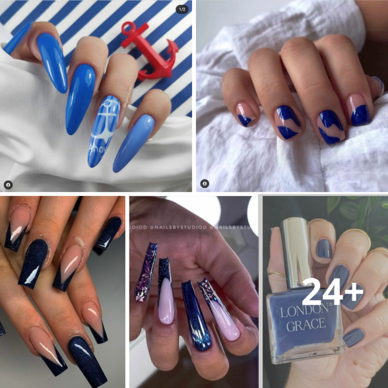+24 PHOTOS: Fantastic Blue Nail Designs Perfect for Fall 2025