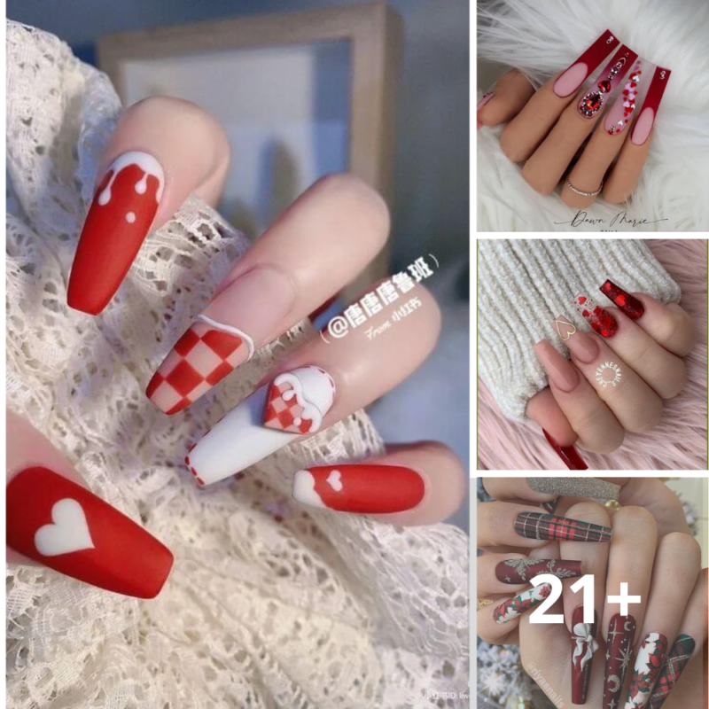 Find Out 20 Red Long Acrylic Nails That Will Complement Your Sassy Personality
