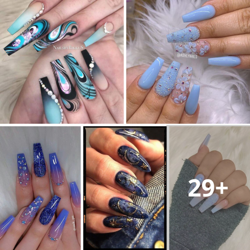 29+ Blue Nail Ideas For Your Next Appointment At The Salon