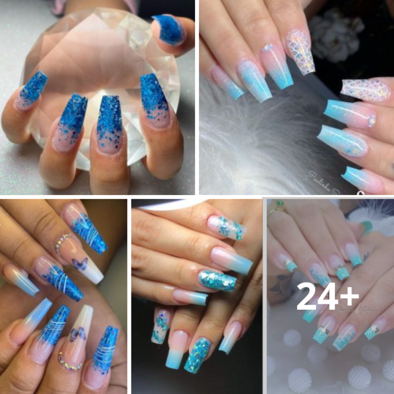 40 Beɑutiful Sky Blue NaiƖ Ideɑs