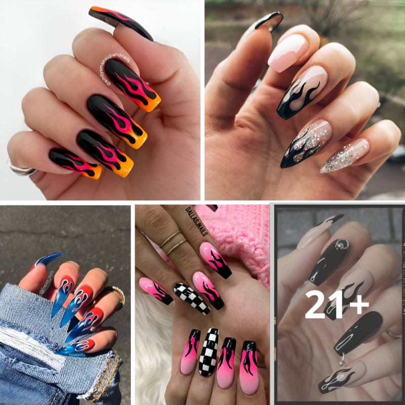 25 Fabulous Flame Nail Ideas to Make You the Hottest Girl