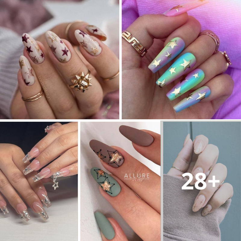 Brightening Up Your Day With 21 Sparkly Star Nail Designs