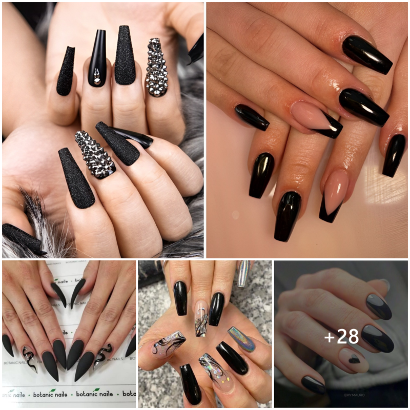 71+ Black Nail Designs To Rock Your Look!