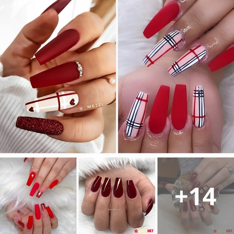 Red coffin nails can be worn in 40 gorgeous ways.