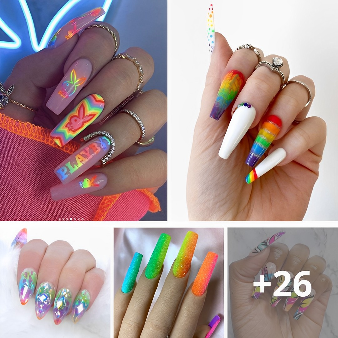 rainbow nail polish