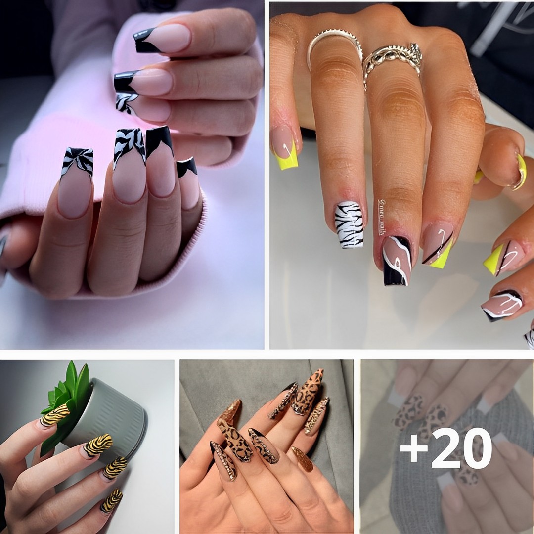 20 Charming Zebra Print Nail Design Ideas
