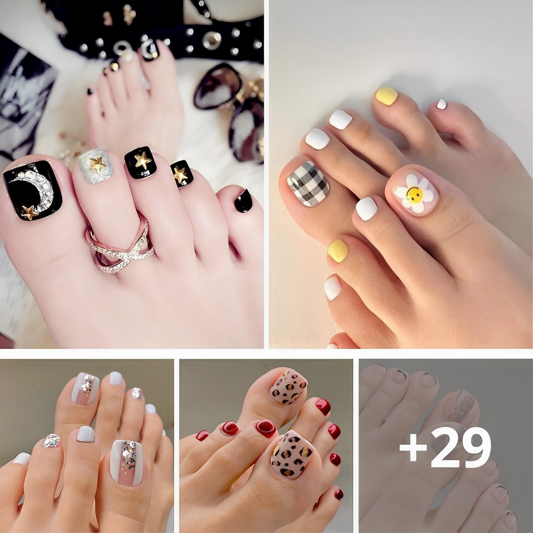 46+ Simple Toe Nail Designs