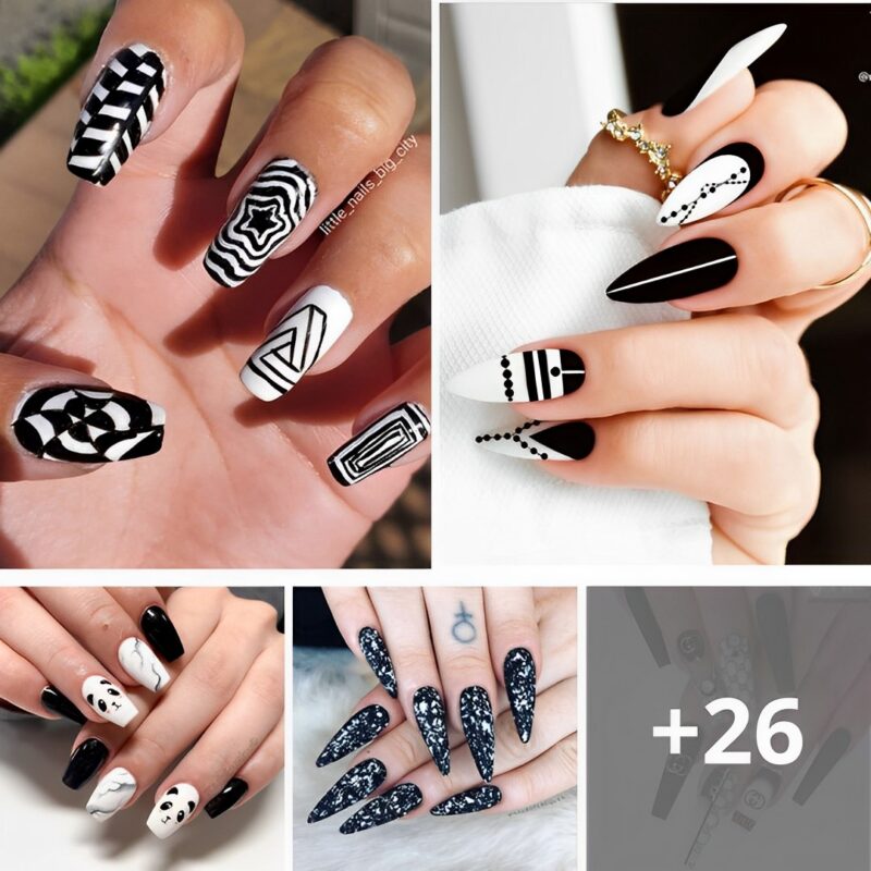 26 PHOTOS: Chic Black and White Nail Art for Timeless Style