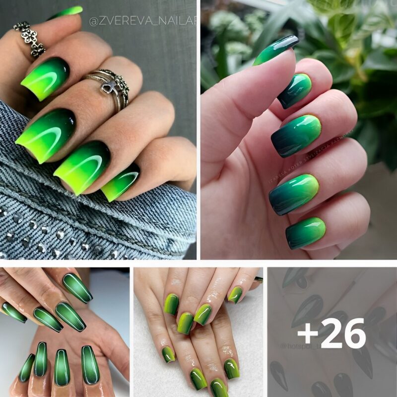 26 PHOTOS: Captivating Green Ombre Nail Ideas for a Lucky Style Boost