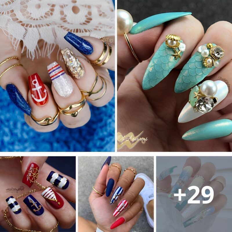 Beachside Beauty: 54 Stunning Cruise Nail Inspirations.