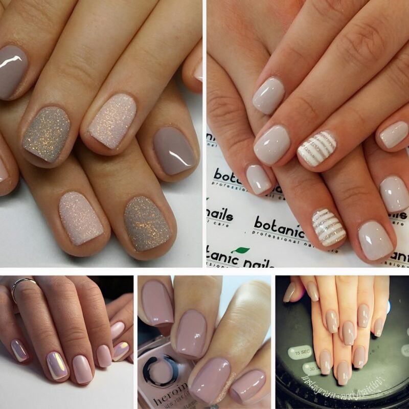 Hot Peach Color Nails