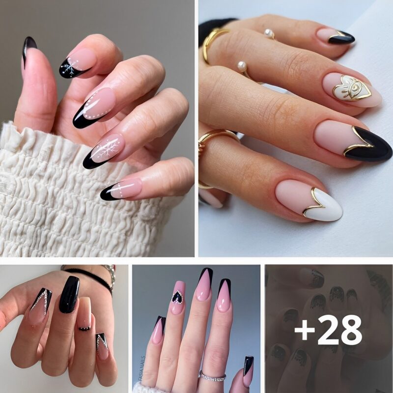 28 PHOTOS: Chic Black French Tip Nail Designs You Can’t Resist