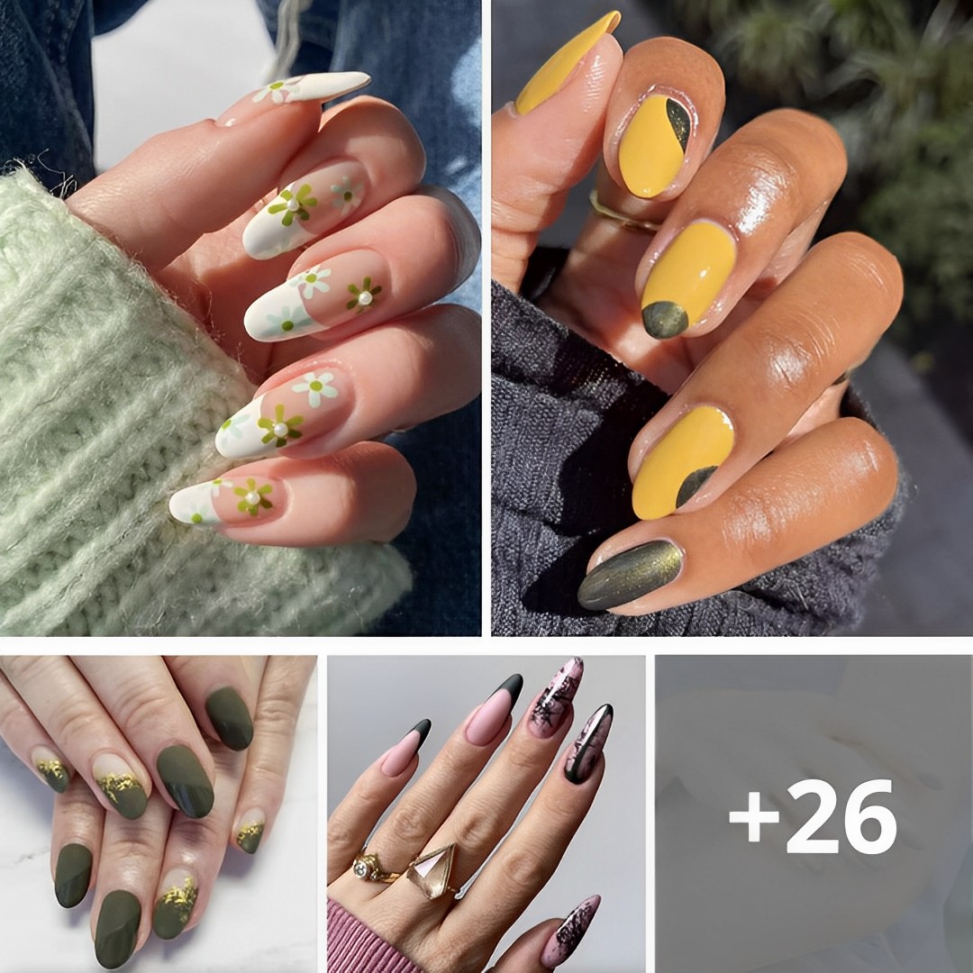 26 PHOTOS: Extraordinary Olive Green Nail Designs for Any Occasion