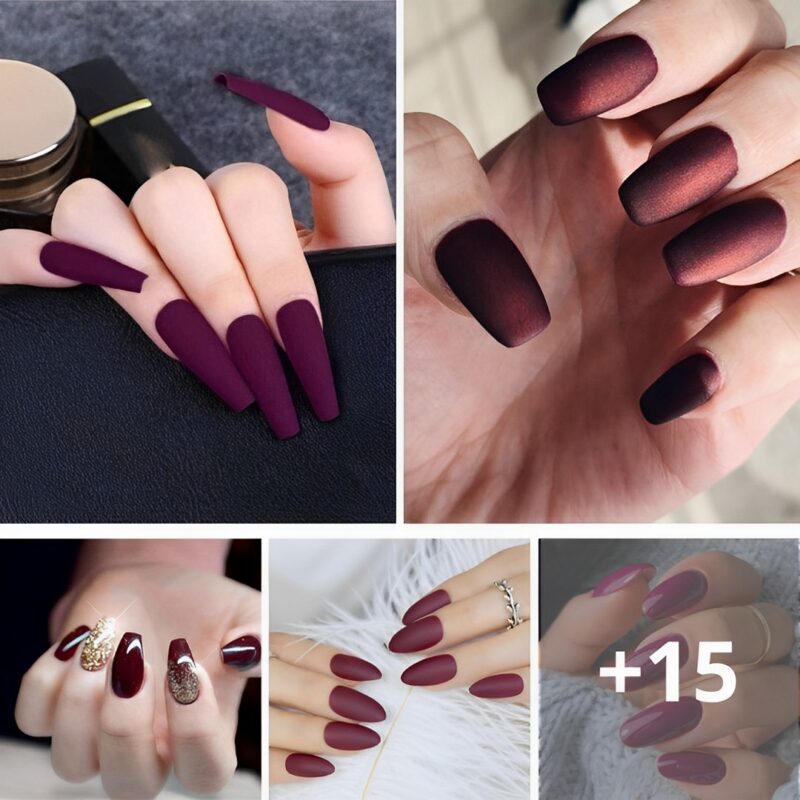 Explore a Stunning Collection of 30+ Burgundy Nail Ideas that Epitomize Elegance