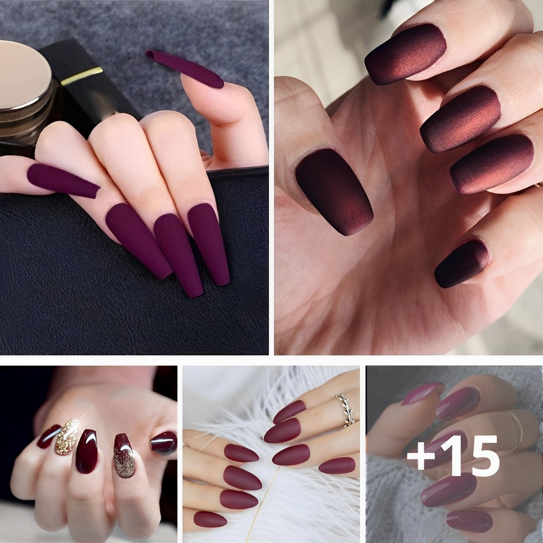 Explore a Stunning Collection of 30+ Burgundy Nail Ideas that Epitomize Elegance