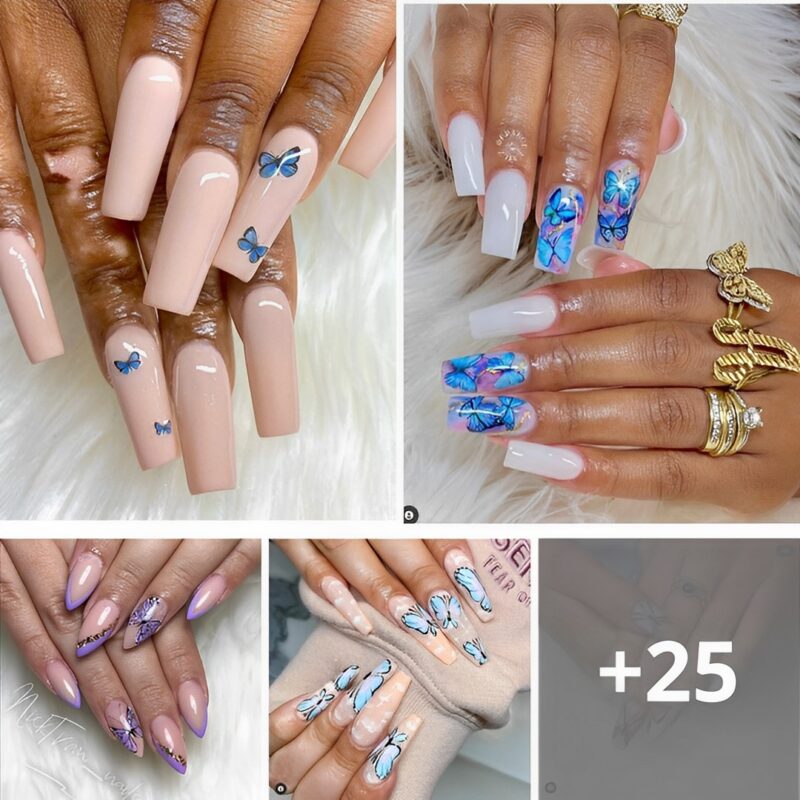 25 PHOTOS: Luxury Butterfly Nail Designs for Elegant Nails