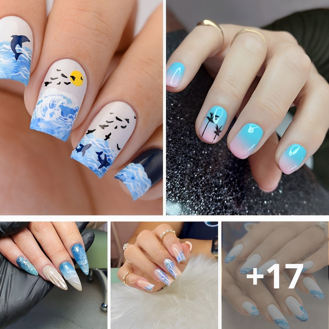 For Your Next Vacation, Here Are 30 Perfect tropical Beach themed Nails.